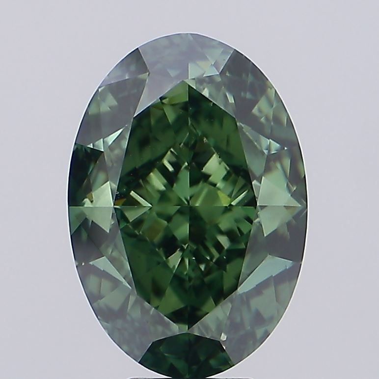 Loose Diamond - OVAL 10.27ct Fancy Vivid Green VS1: Loose Diamond - OVAL 10.27ct Fancy Vivid Green VS1 Source: This is a real non-mined Diamond that has been grown in a lab Shape: OVAL Carats: 10.27 Color: Fancy Vivid Green Certification: IGI Video: