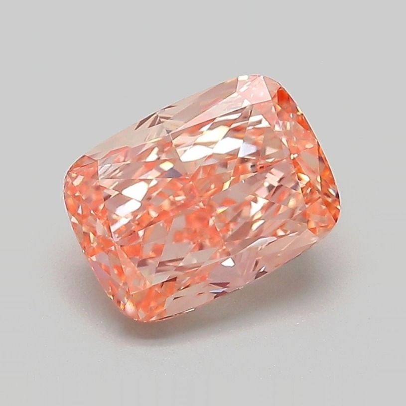 Loose Diamond - CUSHION MODIFIED 2.18ct Fancy Vivid Pink Orange VS1: Loose Diamond - CUSHION MODIFIED 2.18ct Fancy Vivid Pink Orange VS1 Source: This is a real non-mined Diamond that has been grown in a lab Shape: CUSHION MODIFIED Carats: 2.18 Color: Fancy Vivid Pink O