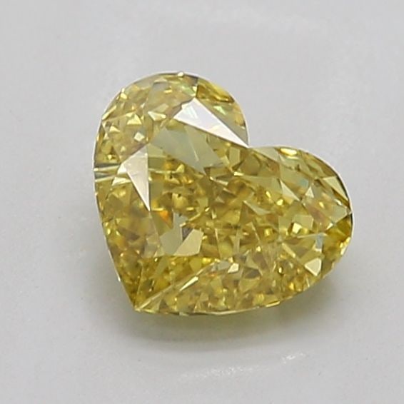 Loose Diamond - HEART 1.26ct Fancy Intense Yellow VS1: Loose Diamond - HEART 1.26ct Fancy Intense Yellow VS1 Source: This is a real non-mined Diamond that has been grown in a lab Shape: HEART Carats: 1.26 Color: Fancy Intense Yellow Certification: IGI Vid