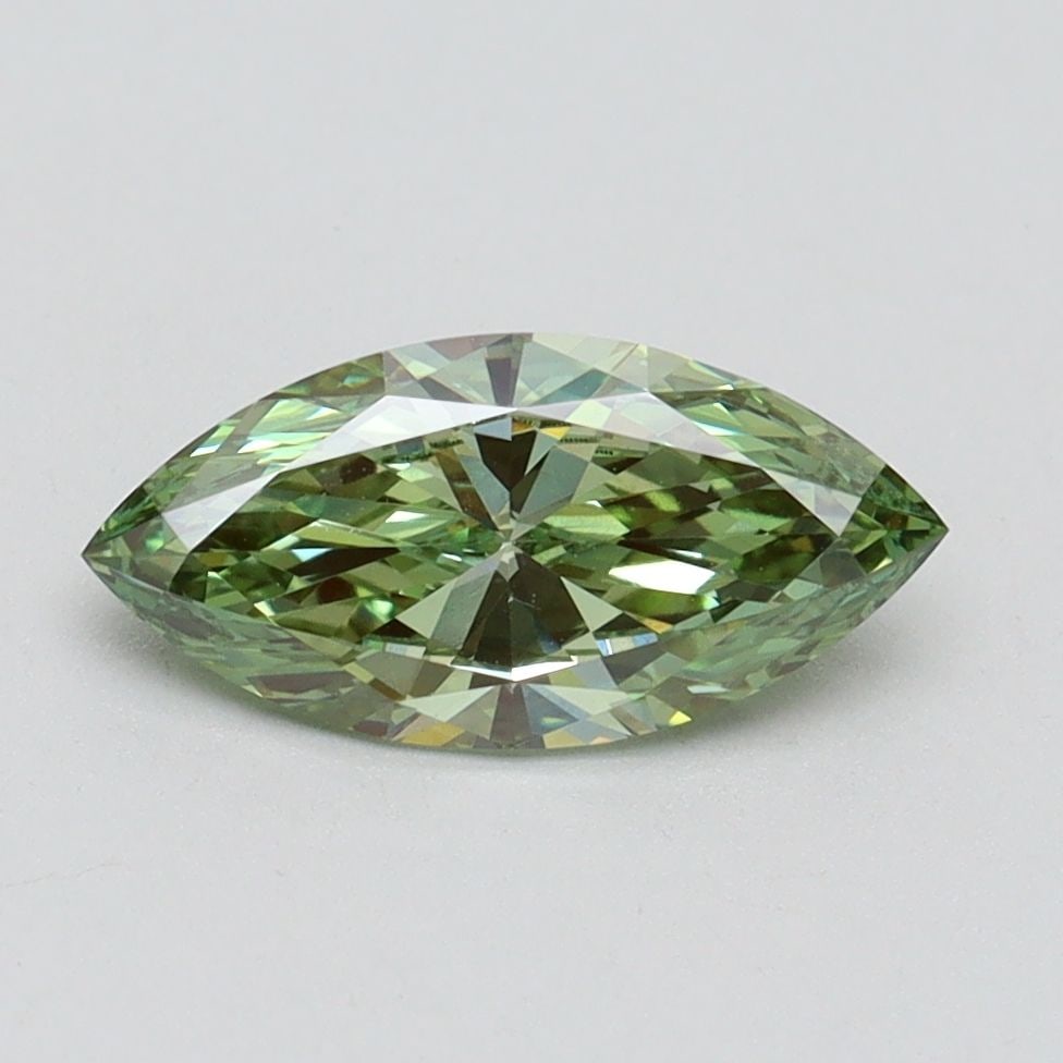Loose Diamond - MARQUISE 1.0ct Fancy Vivid Green VS1: Loose Diamond - MARQUISE 1.0ct Fancy Vivid Green VS1 Source: This is a real non-mined Diamond that has been grown in a lab Shape: MARQUISE Carats: 1.0 Color: Fancy Vivid Green Certification: IGI Video