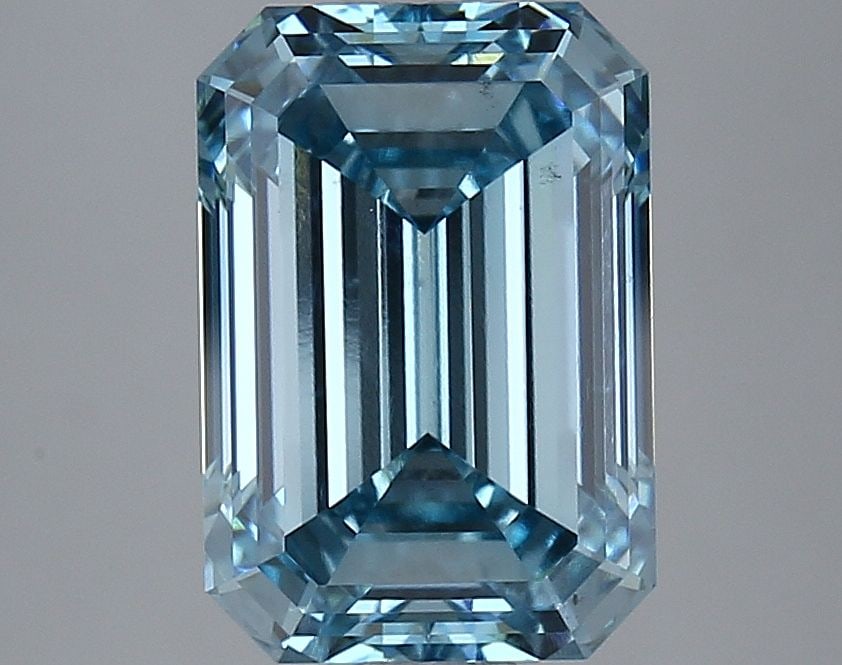 Loose Diamond - EMERALD 3.87ct Fancy Intense Blue VS2 (1 of 1)