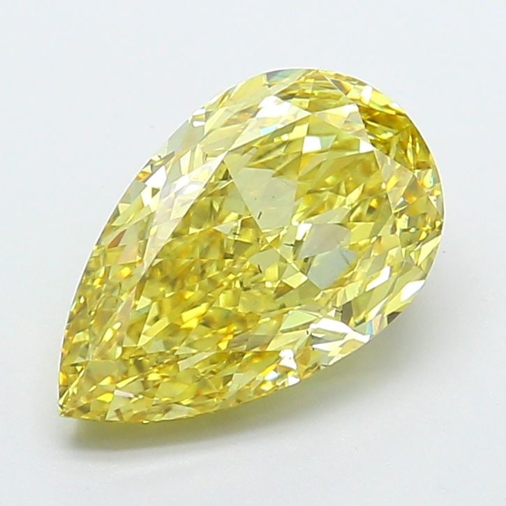 Loose Diamond - PEAR 5.02ct Fancy Vivid Yellow VS2: Loose Diamond - PEAR 5.02ct Fancy Vivid Yellow VS2 Source: This is a real non-mined Diamond that has been grown in a lab Shape: PEAR Carats: 5.02 Color: Fancy Vivid Yellow Certification: IGI Video:
