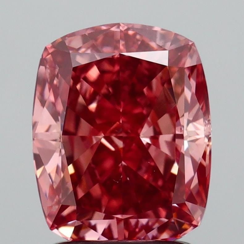Loose Diamond - CUSHION MODIFIED 2.11ct Fancy Deep Pink VS2: Loose Diamond - CUSHION MODIFIED 2.11ct Fancy Deep Pink VS2 Source: This is a real non-mined Diamond that has been grown in a lab Shape: CUSHION MODIFIED Carats: 2.11 Color: Fancy Deep Pink Certificat