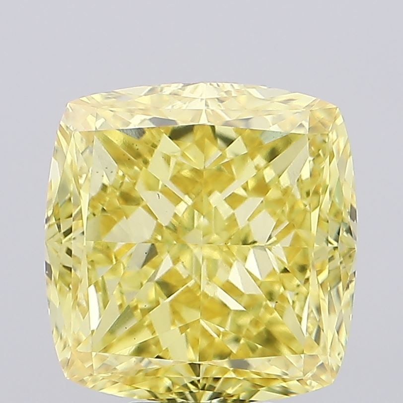 Loose Diamond - CUSHION MODIFIED 10.05ct Fancy Vivid Yellow VS1: Loose Diamond - CUSHION MODIFIED 10.05ct Fancy Vivid Yellow VS1 Source: This is a real non-mined Diamond that has been grown in a lab Shape: CUSHION MODIFIED Carats: 10.05 Color: Fancy Vivid Yellow Ce