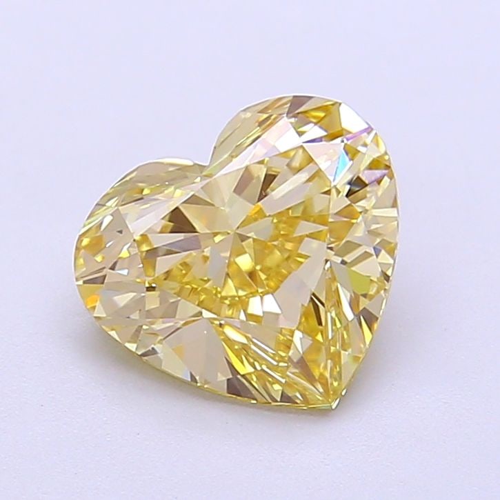 Loose Diamond - HEART 1.85ct Fancy Yellow VS1: Loose Diamond - HEART 1.85ct Fancy Yellow VS1 Source: This is a real non-mined Diamond that has been grown in a lab Shape: HEART Carats: 1.85 Color: Fancy Yellow Certification: IGI Video: