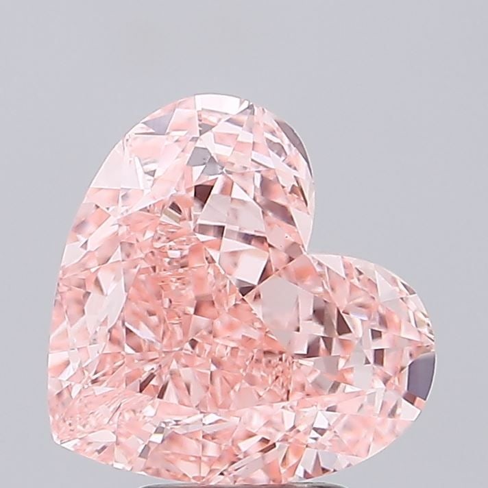Loose Diamond - HEART 5.17ct Fancy Vivid Pink VVS2: Loose Diamond - HEART 5.17ct Fancy Vivid Pink VVS2 Source: This is a real non-mined Diamond that has been grown in a lab Shape: HEART Carats: 5.17 Color: Fancy Vivid Pink Certification: IGI Video: