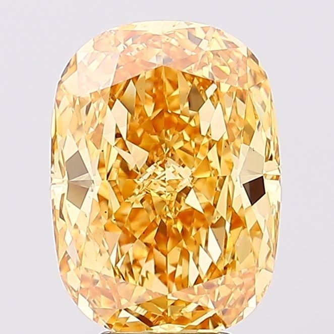Loose Diamond - CUSHION MODIFIED 6.05ct Fancy Vivid Orangey Yellow VS2: Loose Diamond - CUSHION MODIFIED 6.05ct Fancy Vivid Orangey Yellow VS2 Source: This is a real non-mined Diamond that has been grown in a lab Shape: CUSHION MODIFIED Carats: 6.05 Color: Fancy Vivid Ora