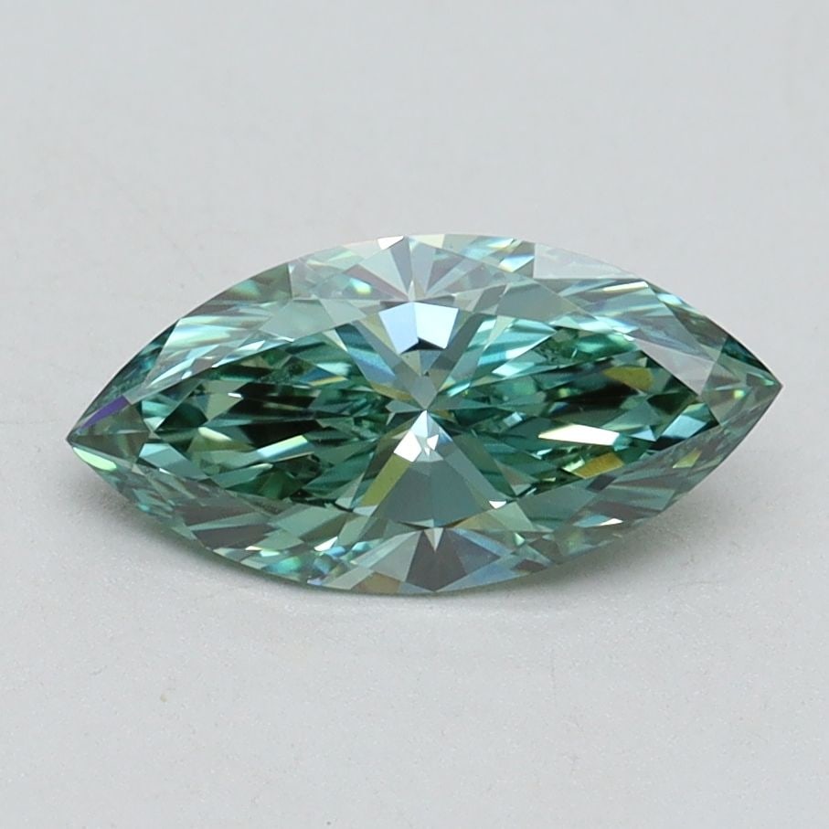 Loose Diamond - MARQUISE 1.03ct Fancy Vivid Green VS1: Loose Diamond - MARQUISE 1.03ct Fancy Vivid Green VS1 Source: This is a real non-mined Diamond that has been grown in a lab Shape: MARQUISE Carats: 1.03 Color: Fancy Vivid Green Certification: IGI Vid