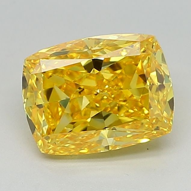 Loose Diamond - CUSHION MODIFIED 1.51ct Fancy Vivid Yellow VS1: Loose Diamond - CUSHION MODIFIED 1.51ct Fancy Vivid Yellow VS1 Source: This is a real non-mined Diamond that has been grown in a lab Shape: CUSHION MODIFIED Carats: 1.51 Color: Fancy Vivid Yellow Cert