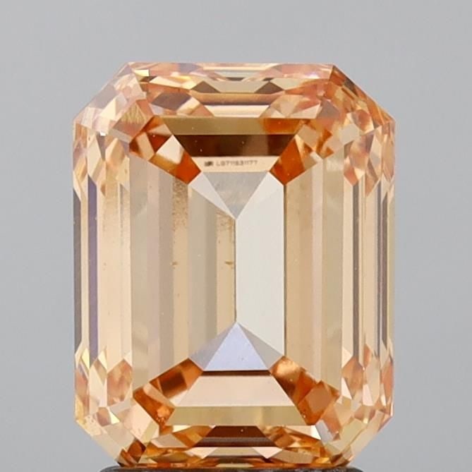 Loose Diamond - EMERALD 2.52ct Fancy Yellowish Orange VS2: Loose Diamond - EMERALD 2.52ct Fancy Yellowish Orange VS2 Source: This is a real non-mined Diamond that has been grown in a lab Shape: EMERALD Carats: 2.52 Color: Fancy Yellowish Orange Certification: