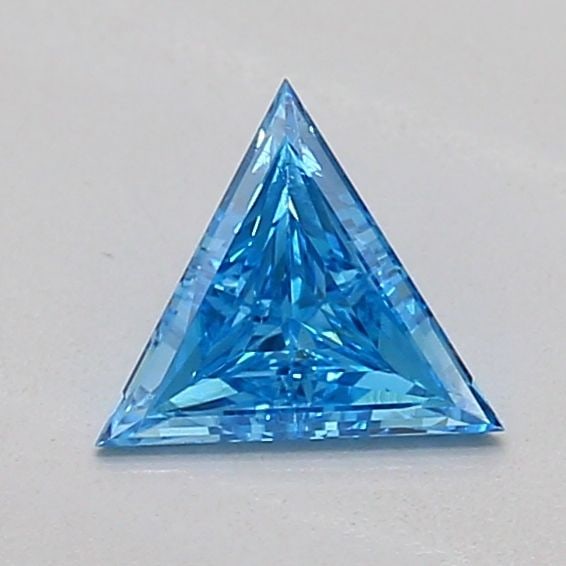Loose Diamond - TRIANGULAR 0.2ct Fancy Vivid Blue VS2: Loose Diamond - TRIANGULAR 0.2ct Fancy Vivid Blue VS2 Source: This is a real non-mined Diamond that has been grown in a lab Shape: TRIANGULAR Carats: 0.2 Color: Fancy Vivid Blue Certification: IGI Vid
