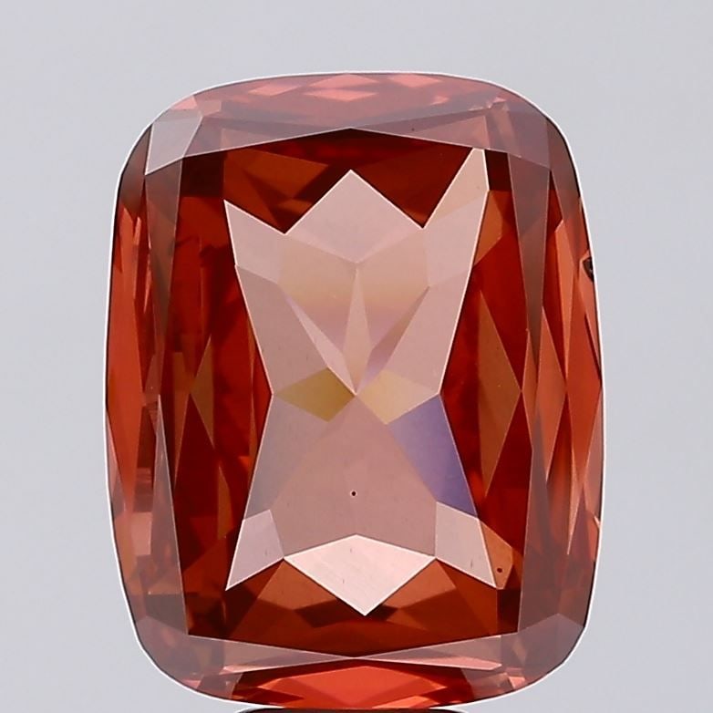 Loose Diamond - CUSHION BRILLIANT 10.02ct Fancy Vivid Red VS1 (1 of 1)
