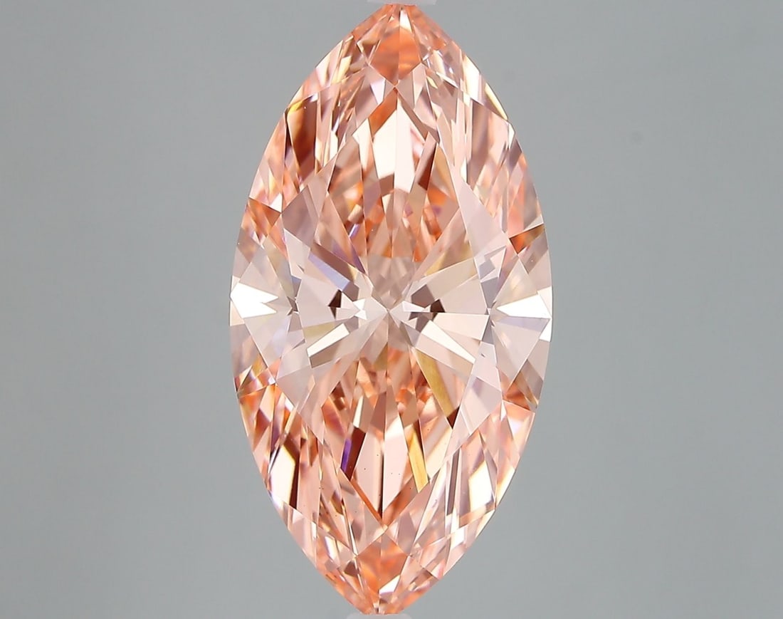 Loose Diamond - MARQUISE 5.7ct Fancy Vivid Pink VS1: Loose Diamond - MARQUISE 5.7ct Fancy Vivid Pink VS1 Source: This is a real non-mined Diamond that has been grown in a lab Shape: MARQUISE Carats: 5.7 Color: Fancy Vivid Pink Certification: IGI Video: