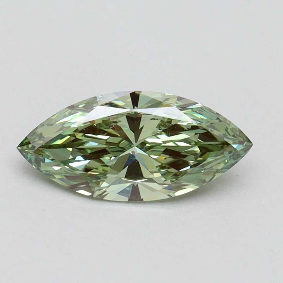 Loose Diamond - MARQUISE 1.0ct Fancy Vivid Green VVS2: Loose Diamond - MARQUISE 1.0ct Fancy Vivid Green VVS2 Source: This is a real non-mined Diamond that has been grown in a lab Shape: MARQUISE Carats: 1.0 Color: Fancy Vivid Green Certification: IGI Vide