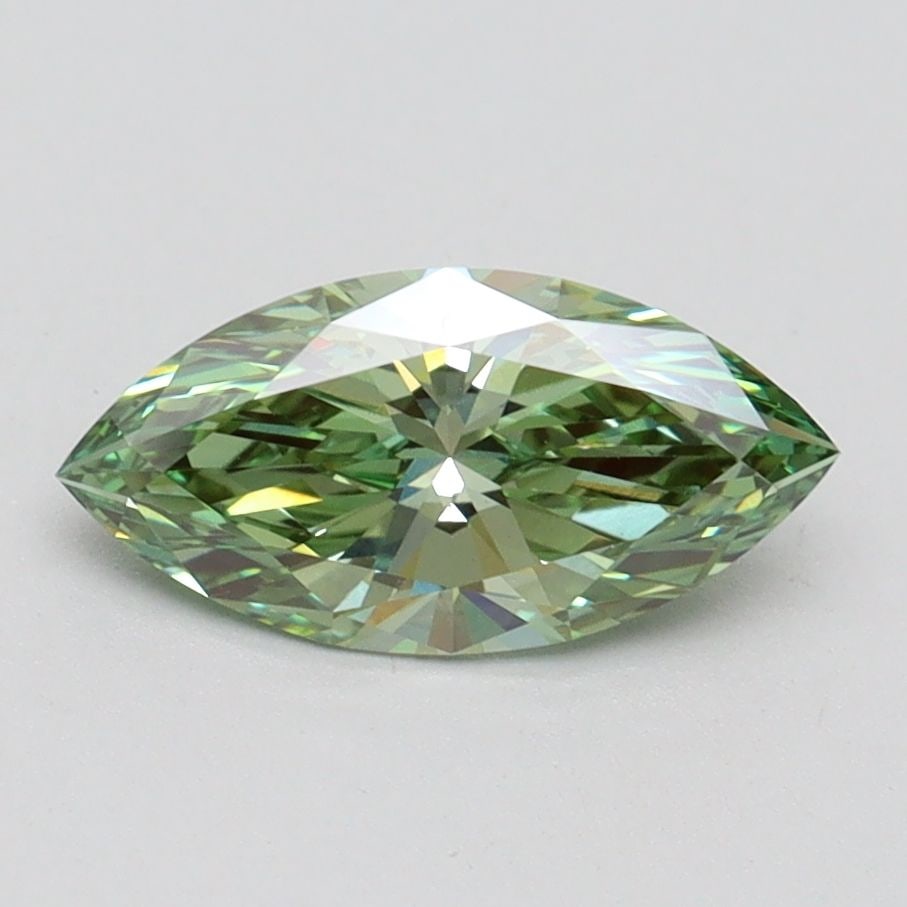Loose Diamond - MARQUISE 1.01ct Fancy Vivid Green VS1: Loose Diamond - MARQUISE 1.01ct Fancy Vivid Green VS1 Source: This is a real non-mined Diamond that has been grown in a lab Shape: MARQUISE Carats: 1.01 Color: Fancy Vivid Green Certification: IGI Vid