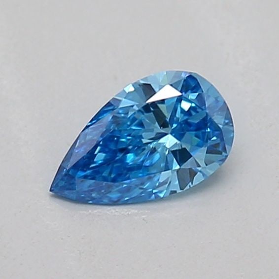Loose Diamond - PEAR 0.17ct Fancy Vivid Blue VVS2: Loose Diamond - PEAR 0.17ct Fancy Vivid Blue VVS2 Source: This is a real non-mined Diamond that has been grown in a lab Shape: PEAR Carats: 0.17 Color: Fancy Vivid Blue Certification: IGI The Diamond