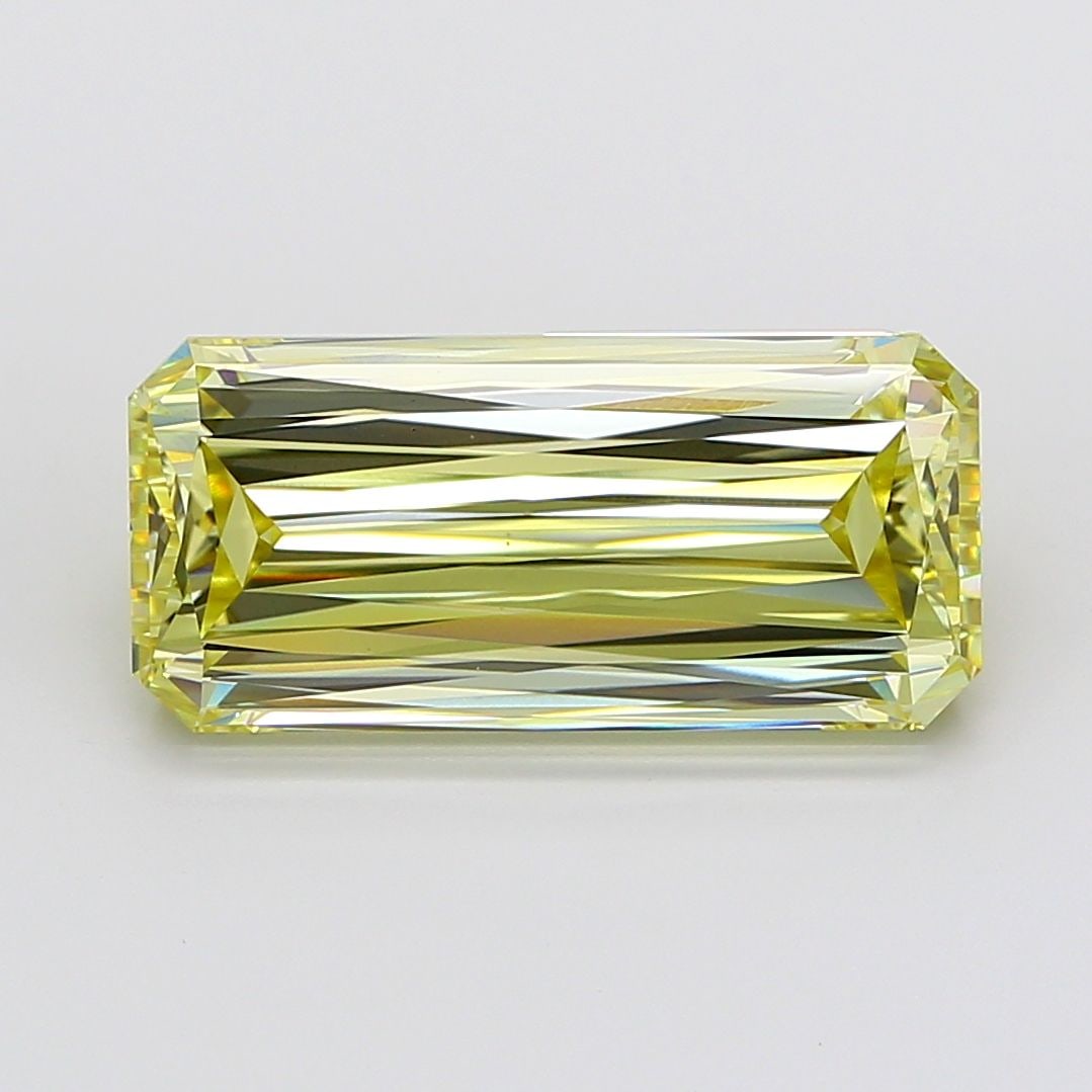 Loose Diamond - RADIANT 13.32ct Fancy Yellow VS1: Loose Diamond - RADIANT 13.32ct Fancy Yellow VS1 Source: This is a real non-mined Diamond that has been grown in a lab Shape: RADIANT Carats: 13.32 Color: Fancy Yellow Certification: IGI Video: