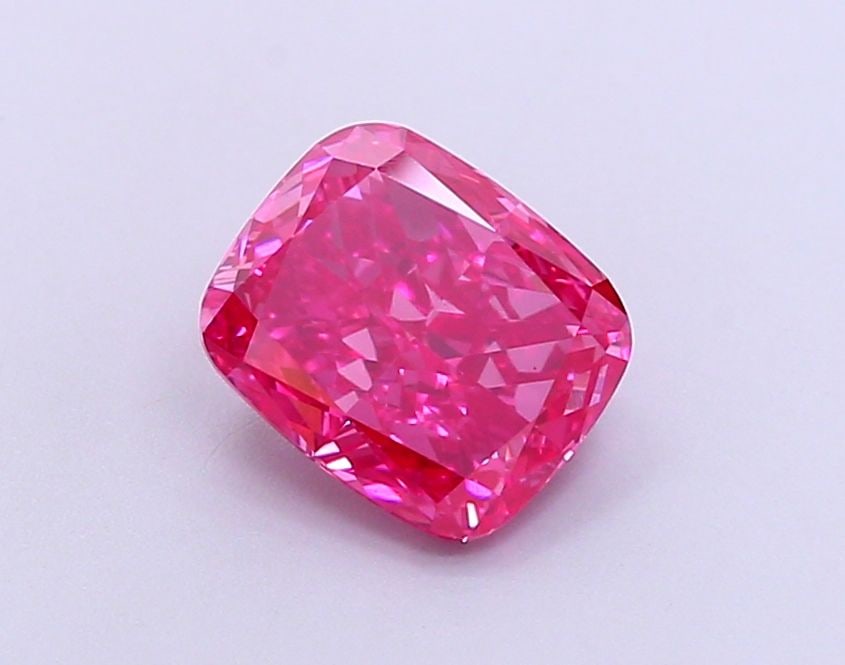 Loose Diamond - CUSHION 1.58ct Fancy Vivid Pink VS1: Loose Diamond - CUSHION 1.58ct Fancy Vivid Pink VS1 Source: This is a real non-mined Diamond that has been grown in a lab Shape: CUSHION Carats: 1.58 Color: Fancy Vivid Pink Certification: IGI Video: