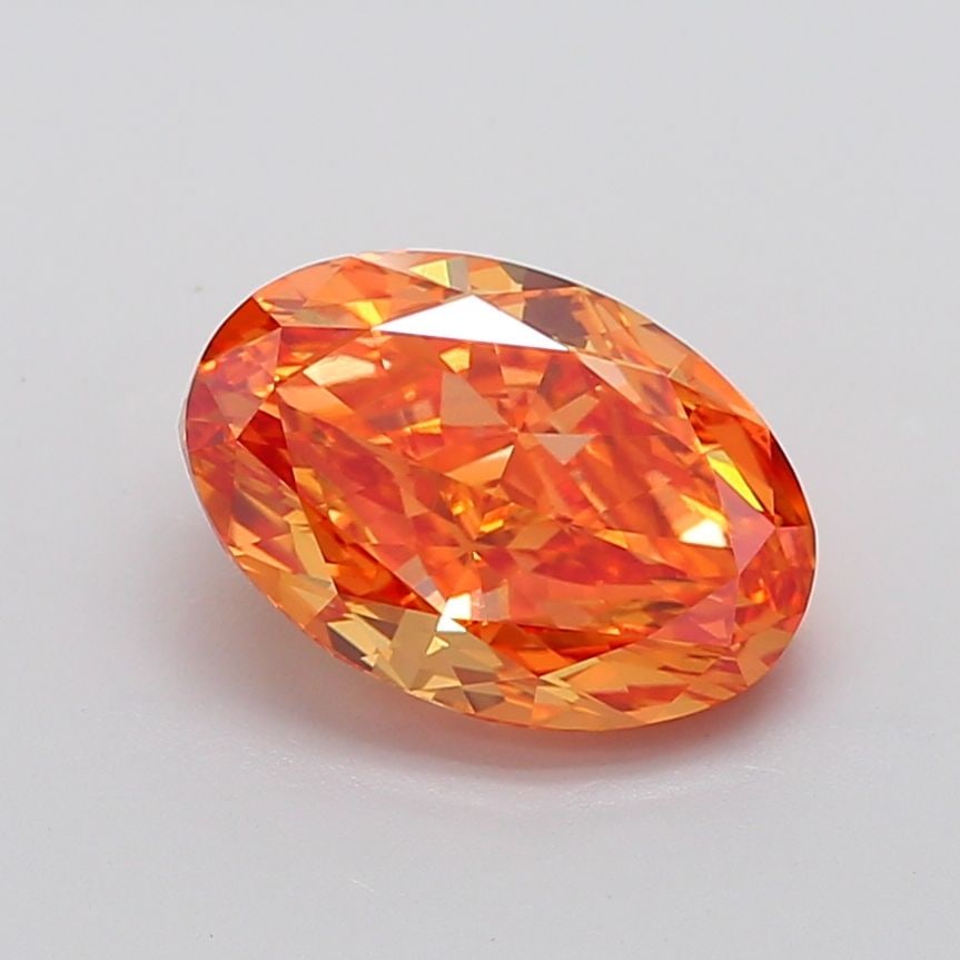 Loose Diamond - OVAL 5.24ct Fancy Vivid Pinkish Orange VVS2 (1 of 1)