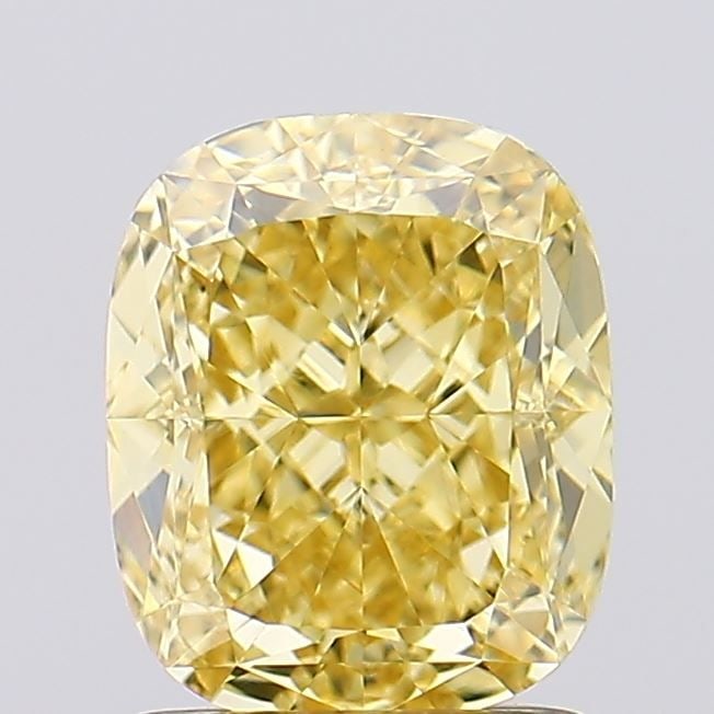Loose Diamond - CUSHION MODIFIED 1.67ct Fancy Vivid Yellow VS2: Loose Diamond - CUSHION MODIFIED 1.67ct Fancy Vivid Yellow VS2 Source: This is a real non-mined Diamond that has been grown in a lab Shape: CUSHION MODIFIED Carats: 1.67 Color: Fancy Vivid Yellow Cert