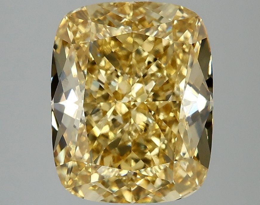 Loose Diamond - CUSHION MODIFIED 4.03ct Fancy Vivid Yellow VVS2: Loose Diamond - CUSHION MODIFIED 4.03ct Fancy Vivid Yellow VVS2 Source: This is a real non-mined Diamond that has been grown in a lab Shape: CUSHION MODIFIED Carats: 4.03 Color: Fancy Vivid Yellow Cer