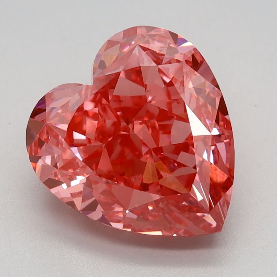 Loose Diamond - HEART 3.05ct Fancy Vivid Pink VS1: Loose Diamond - HEART 3.05ct Fancy Vivid Pink VS1 Source: This is a real non-mined Diamond that has been grown in a lab Shape: HEART Carats: 3.05 Color: Fancy Vivid Pink Certification: IGI Video: