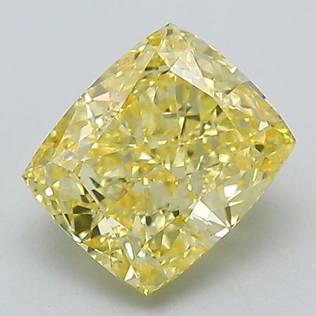 Loose Diamond - CUSHION MODIFIED 1.52ct Fancy Vivid Yellow VS1: Loose Diamond - CUSHION MODIFIED 1.52ct Fancy Vivid Yellow VS1 Source: This is a real non-mined Diamond that has been grown in a lab Shape: CUSHION MODIFIED Carats: 1.52 Color: Fancy Vivid Yellow Cert