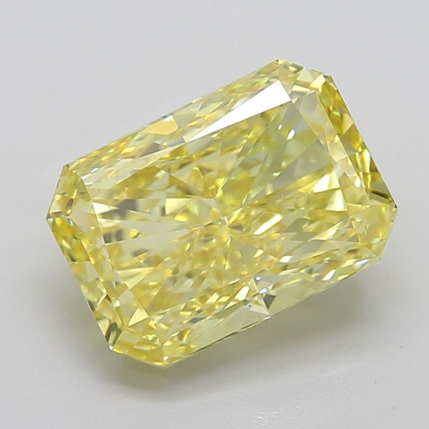 Loose Diamond - RADIANT 9.04ct Fancy Intense Yellow VS1: Loose Diamond - RADIANT 9.04ct Fancy Intense Yellow VS1 Source: This is a real non-mined Diamond that has been grown in a lab Shape: RADIANT Carats: 9.04 Color: Fancy Intense Yellow Certification: IGI