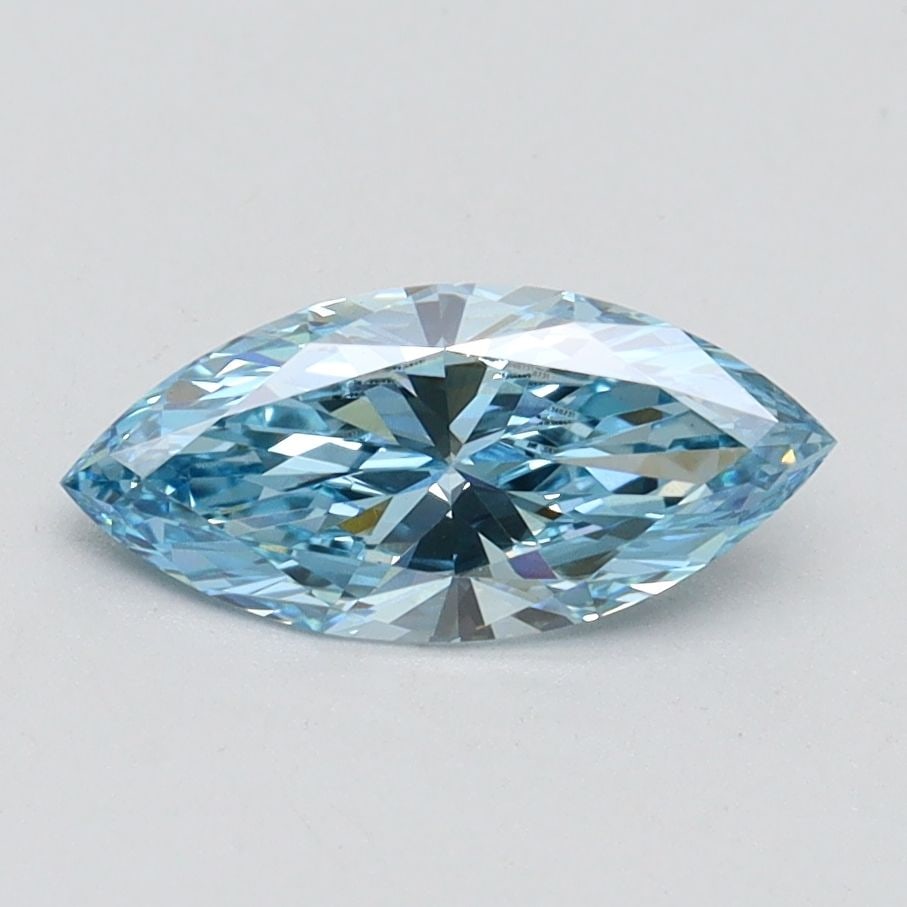 Loose Diamond - MARQUISE 0.81ct Fancy Vivid Blue VS1: Loose Diamond - MARQUISE 0.81ct Fancy Vivid Blue VS1 Source: This is a real non-mined Diamond that has been grown in a lab Shape: MARQUISE Carats: 0.81 Color: Fancy Vivid Blue Certification: IGI Video