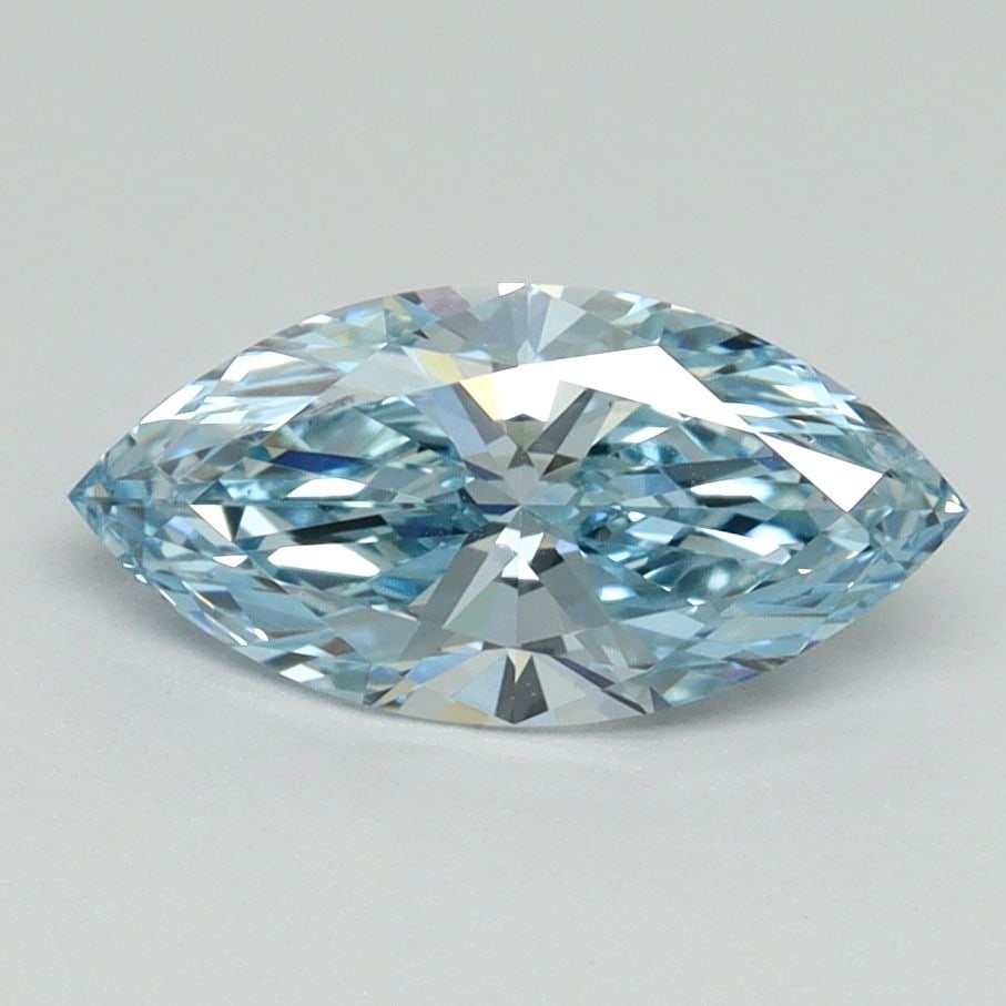 Loose Diamond - MARQUISE 1.03ct Fancy Intense Blue VS2: Loose Diamond - MARQUISE 1.03ct Fancy Intense Blue VS2 Source: This is a real non-mined Diamond that has been grown in a lab Shape: MARQUISE Carats: 1.03 Color: Fancy Intense Blue Certification: IGI V