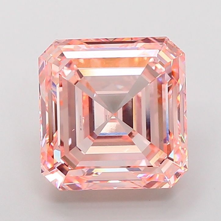 Loose Diamond - ASSCHER 10.04ct Fancy Intense Pink VS1: Loose Diamond - ASSCHER 10.04ct Fancy Intense Pink VS1 Source: This is a real non-mined Diamond that has been grown in a lab Shape: ASSCHER Carats: 10.04 Color: Fancy Intense Pink Certification: IGI V