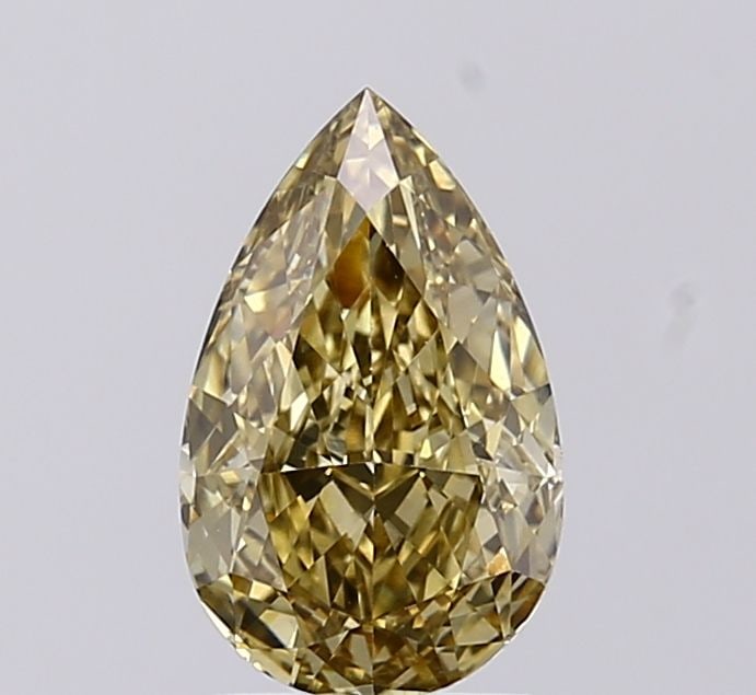 Loose Diamond - PEAR 1.59ct Fancy Gray Yellow VVS2: Loose Diamond - PEAR 1.59ct Fancy Gray Yellow VVS2 Source: This is a real non-mined Diamond that has been grown in a lab Shape: PEAR Carats: 1.59 Color: Fancy Gray Yellow Certification: IGI The Diamon
