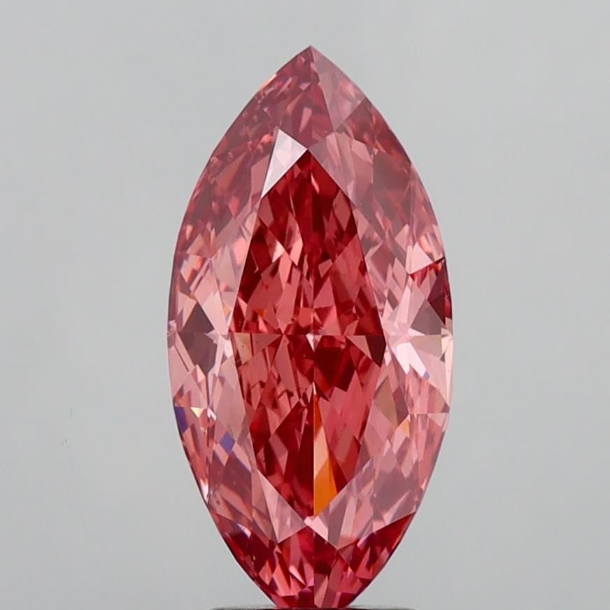 Loose Diamond - MARQUISE 5.44ct Fancy Vivid Brownish Pink VS1: Loose Diamond - MARQUISE 5.44ct Fancy Vivid Brownish Pink VS1 Source: This is a real non-mined Diamond that has been grown in a lab Shape: MARQUISE Carats: 5.44 Color: Fancy Vivid Brownish Pink Certif