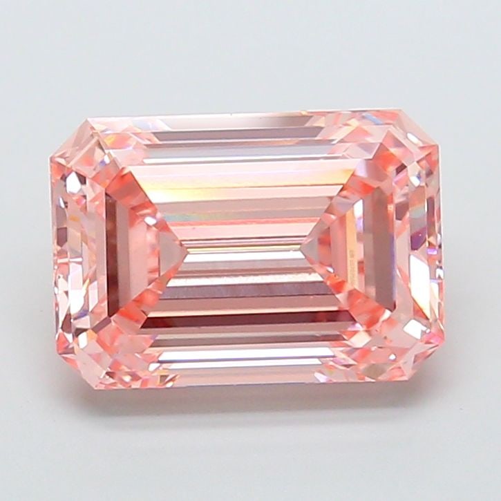 Loose Diamond - EMERALD 4.58ct Fancy Intense Pink VS1: Loose Diamond - EMERALD 4.58ct Fancy Intense Pink VS1 Source: This is a real non-mined Diamond that has been grown in a lab Shape: EMERALD Carats: 4.58 Color: Fancy Intense Pink Certification: IGI Vid