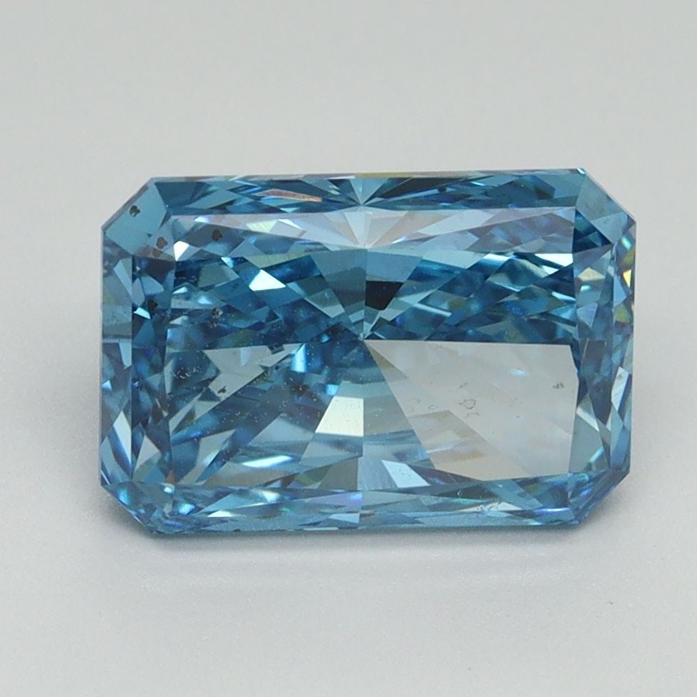 Loose Diamond - RADIANT 3.02ct Fancy Vivid Blue VS2: Loose Diamond - RADIANT 3.02ct Fancy Vivid Blue VS2 Source: This is a real non-mined Diamond that has been grown in a lab Shape: RADIANT Carats: 3.02 Color: Fancy Vivid Blue Certification: IGI Video: