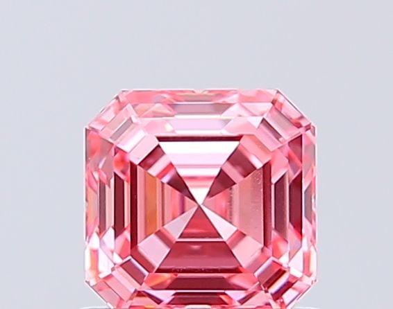 Loose Diamond - SQUARE EMERALD 1.01ct Fancy Vivid Pink VS1 (1 of 1)