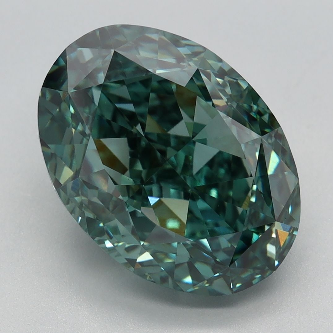 Loose Diamond - OVAL 5.36ct Fancy Vivid Green VS1 (1 of 1)