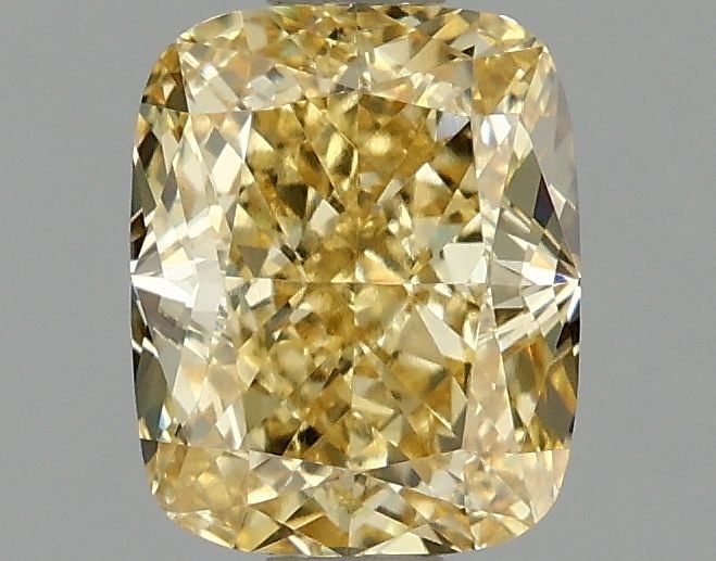 Loose Diamond - CUSHION MODIFIED 1.09ct Fancy Vivid Yellow VS1: Loose Diamond - CUSHION MODIFIED 1.09ct Fancy Vivid Yellow VS1 Source: This is a real non-mined Diamond that has been grown in a lab Shape: CUSHION MODIFIED Carats: 1.09 Color: Fancy Vivid Yellow Cert