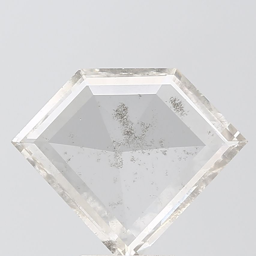 Loose Diamond - SHIELD 1.94ct Salt and Pepper I2: Loose Diamond - SHIELD 1.94ct Salt and Pepper I2 Source: This is a real non-mined Diamond that has been grown in a lab Shape: SHIELD Carats: 1.94 Color: Salt and Pepper Certification: NONE Video:
