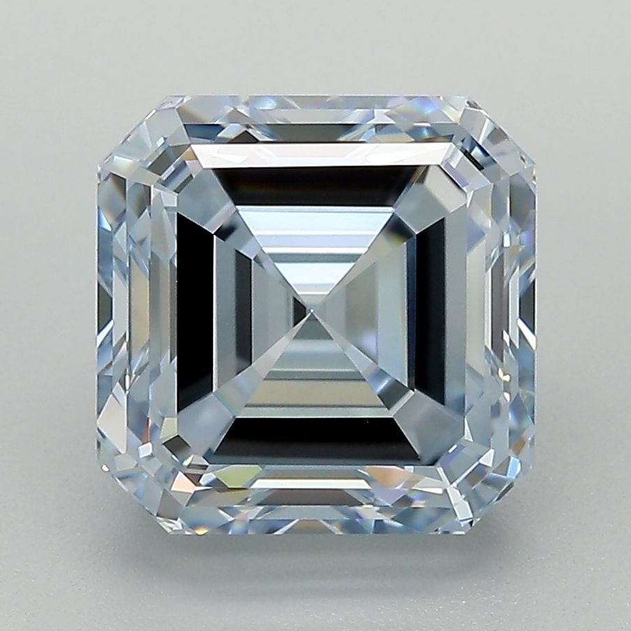 Loose Diamond - SQUARE EMERALD 4.0ct Fancy Intense Blue VS1 (1 of 1)