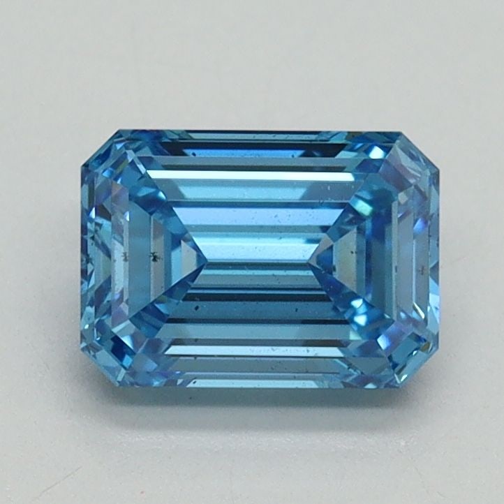 Loose Diamond - EMERALD 1.09ct Fancy Vivid Blue SI1: Loose Diamond - EMERALD 1.09ct Fancy Vivid Blue SI1 Source: This is a real non-mined Diamond that has been grown in a lab Shape: EMERALD Carats: 1.09 Color: Fancy Vivid Blue Certification: IGI Video: