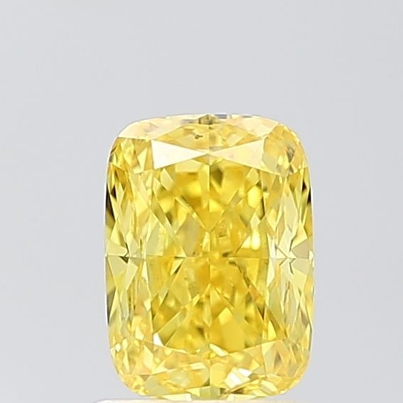 Loose Diamond - CUSHION MODIFIED 1.2ct Fancy Vivid Yellow VS1: Loose Diamond - CUSHION MODIFIED 1.2ct Fancy Vivid Yellow VS1 Source: This is a real non-mined Diamond that has been grown in a lab Shape: CUSHION MODIFIED Carats: 1.2 Color: Fancy Vivid Yellow Certif