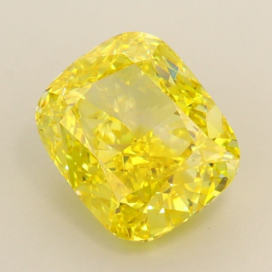 Loose Diamond - CUSHION MODIFIED 3.51ct Fancy Vivid Yellow VS1: Loose Diamond - CUSHION MODIFIED 3.51ct Fancy Vivid Yellow VS1 Source: This is a real non-mined Diamond that has been grown in a lab Shape: CUSHION MODIFIED Carats: 3.51 Color: Fancy Vivid Yellow Cert