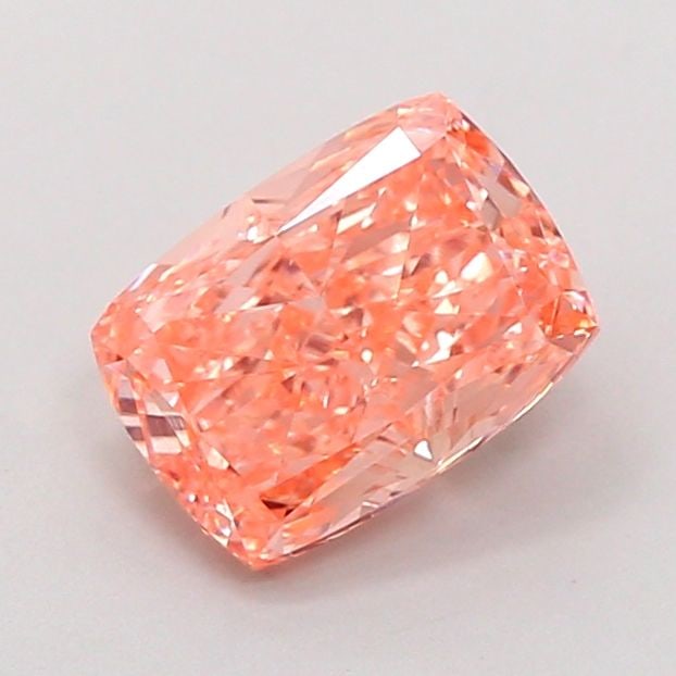 Loose Diamond - CUSHION MODIFIED 1.68ct Fancy Intense Pinkish Orange VS1: Loose Diamond - CUSHION MODIFIED 1.68ct Fancy Intense Pinkish Orange VS1 Source: This is a real non-mined Diamond that has been grown in a lab Shape: CUSHION MODIFIED Carats: 1.68 Color: Fancy Intense