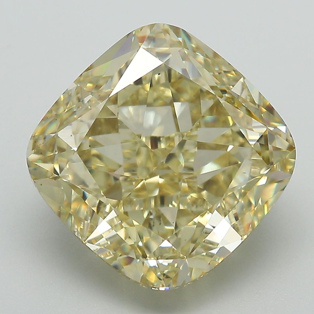 Loose Diamond - CUSHION MODIFIED 9.56ct Fancy Yellow VS2: Loose Diamond - CUSHION MODIFIED 9.56ct Fancy Yellow VS2 Source: This is a real non-mined Diamond that has been grown in a lab Shape: CUSHION MODIFIED Carats: 9.56 Color: Fancy Yellow Certification: I