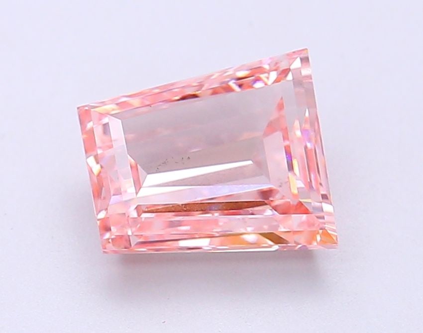 Loose Diamond - TAPERED BAGUETTE 2.27ct Fancy Intense Pink VS1: Loose Diamond - TAPERED BAGUETTE 2.27ct Fancy Intense Pink VS1 Source: This is a real non-mined Diamond that has been grown in a lab Shape: TAPERED BAGUETTE Carats: 2.27 Color: Fancy Intense Pink Cert