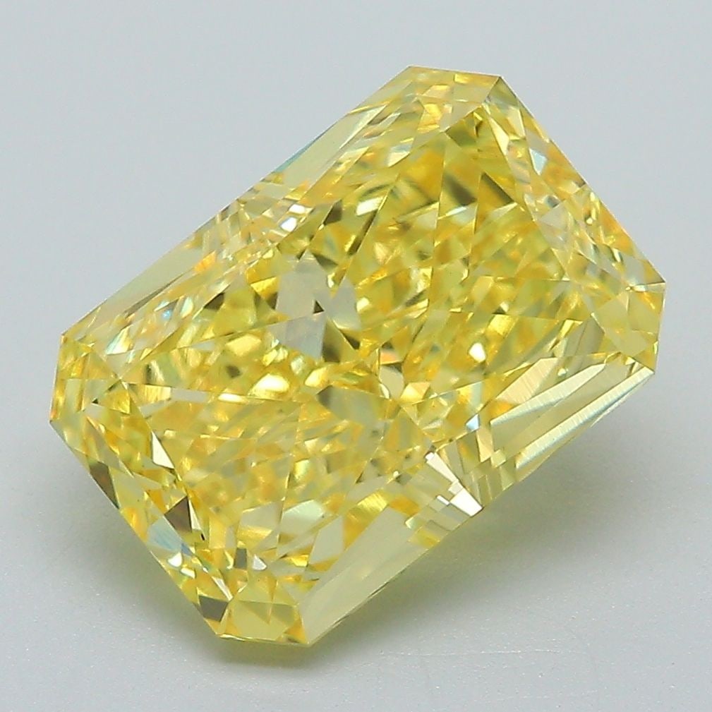 Loose Diamond - RADIANT 4.81ct Fancy Vivid Yellow VS1: Loose Diamond - RADIANT 4.81ct Fancy Vivid Yellow VS1 Source: This is a real non-mined Diamond that has been grown in a lab Shape: RADIANT Carats: 4.81 Color: Fancy Vivid Yellow Certification: IGI Vid