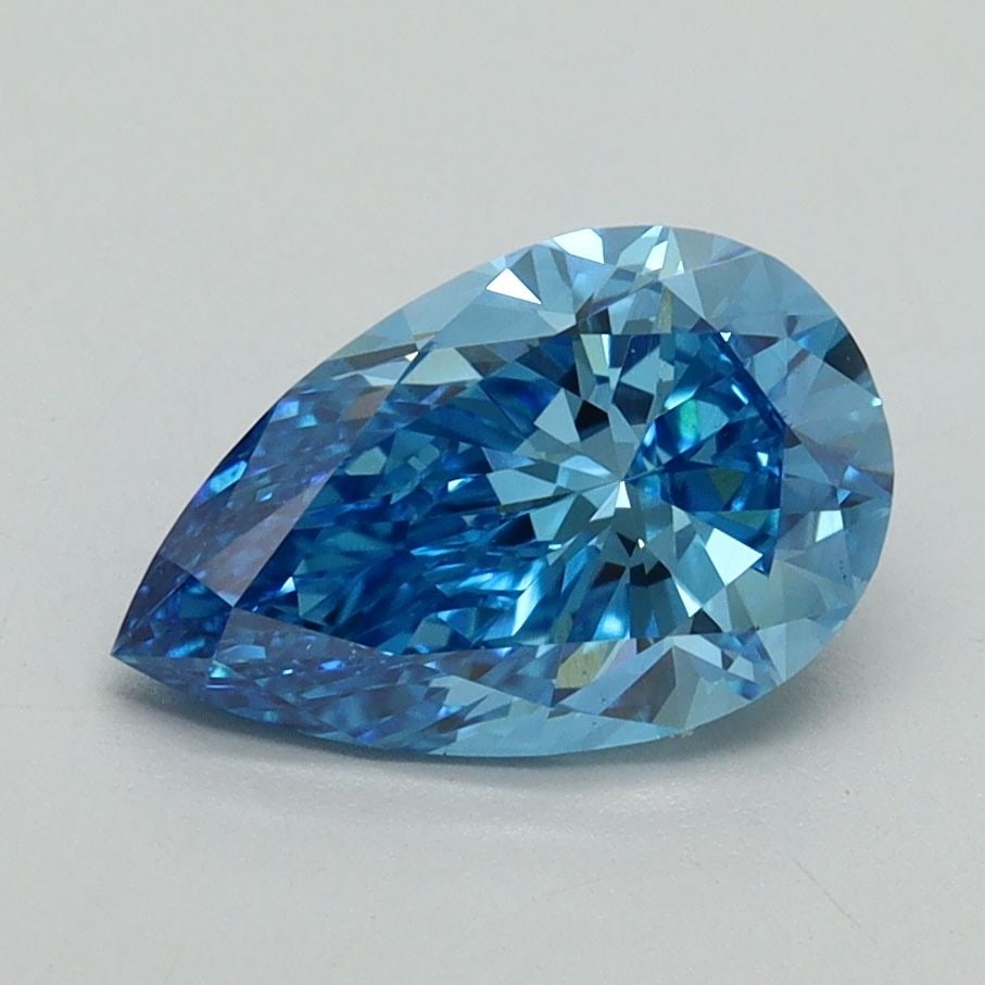 Loose Diamond - PEAR 1.5ct Fancy Vivid Blue VS1: Loose Diamond - PEAR 1.5ct Fancy Vivid Blue VS1 Source: This is a real non-mined Diamond that has been grown in a lab Shape: PEAR Carats: 1.5 Color: Fancy Vivid Blue Certification: IGI Video: