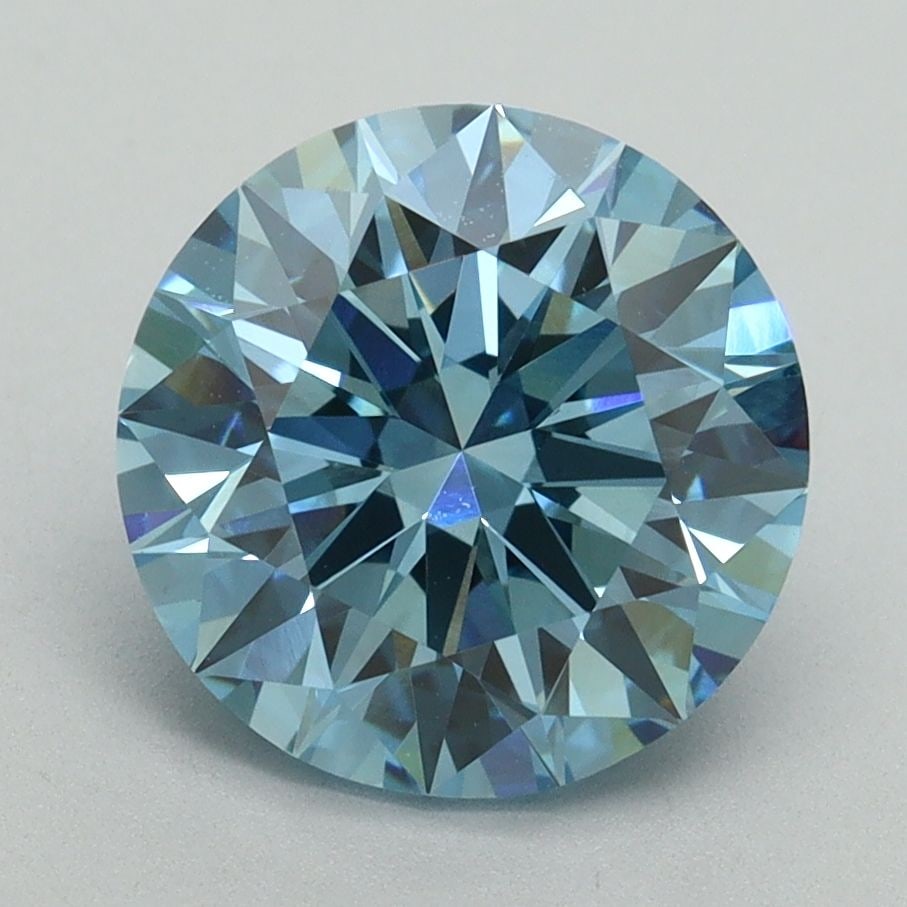 Ideal Loose Diamond - ROUND 3.01ct Fancy Vivid Blue VVS2: Ideal Loose Diamond - ROUND 3.01ct Fancy Vivid Blue VVS2 Source: This is a real non-mined Diamond that has been grown in a lab Shape: ROUND Carats: 3.01 Color: Fancy Vivid Blue Certification: IGI Vide