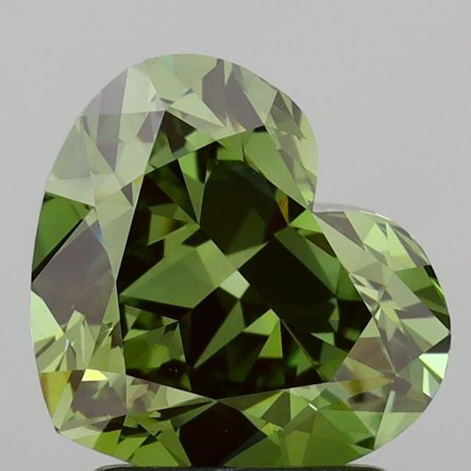 Loose Diamond - HEART 2.05ct Fancy Deep Green VVS2: Loose Diamond - HEART 2.05ct Fancy Deep Green VVS2 Source: This is a real non-mined Diamond that has been grown in a lab Shape: HEART Carats: 2.05 Color: Fancy Deep Green Certification: IGI Video: